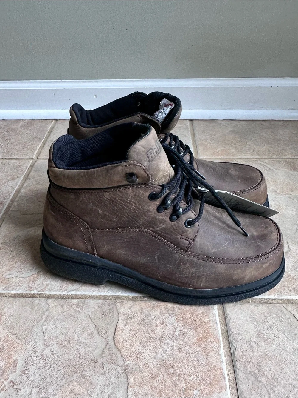 RED WING Chukka Boots  SuperSole Safety Toe Brown Nubuck Leather Men’s 8 EEE​